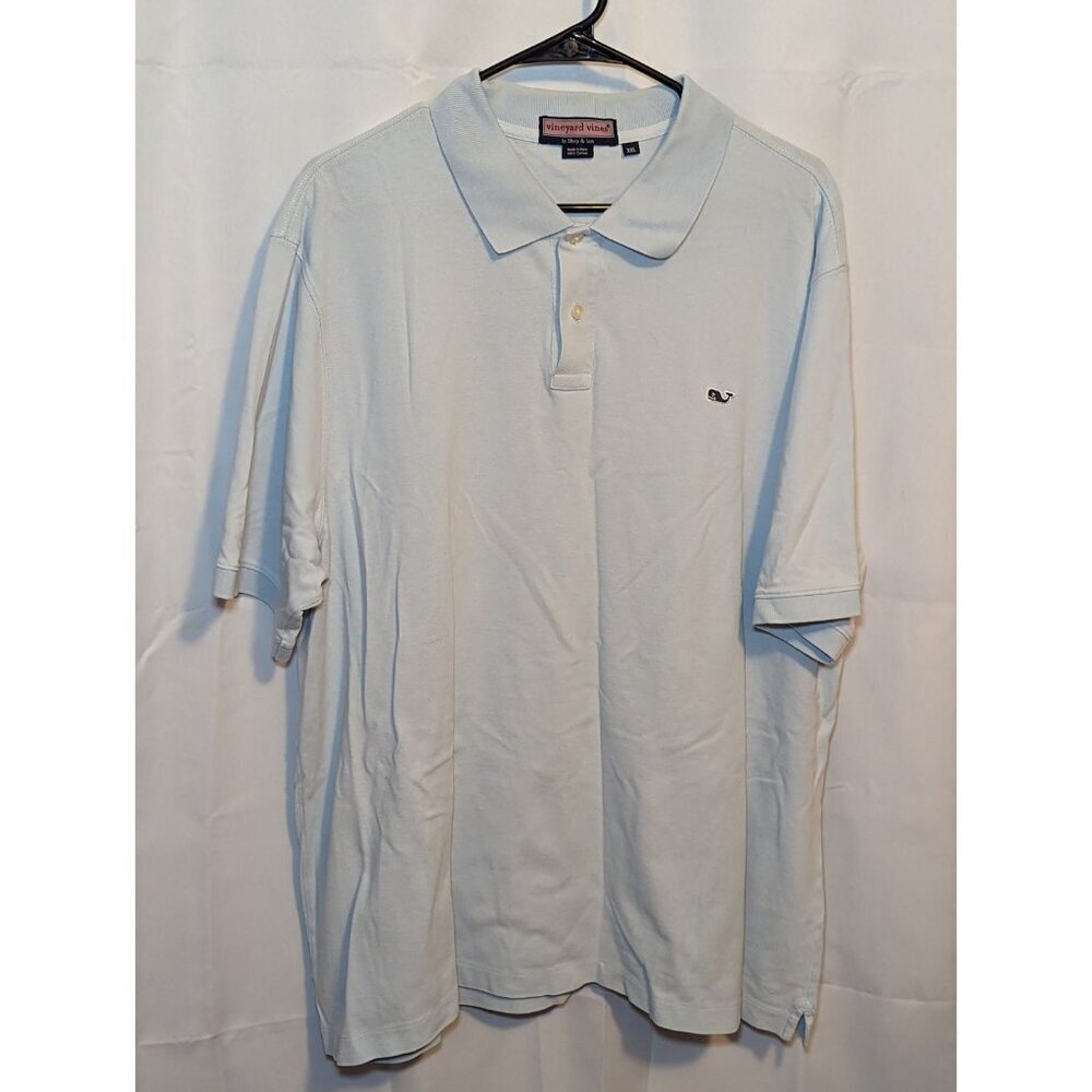Vineyard Vines Polo Shirt Mens Size XXL Light Blue Short Sleeves Cotton Casual